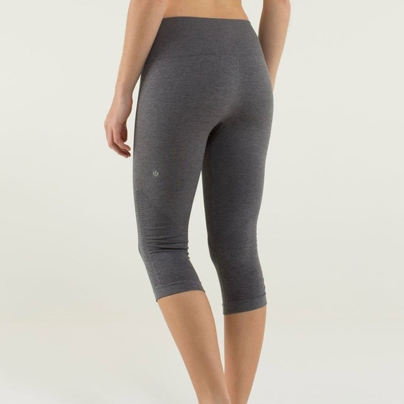 Lululemon In The Flow Crop II Leggings, Grey - Picture 1 of 7